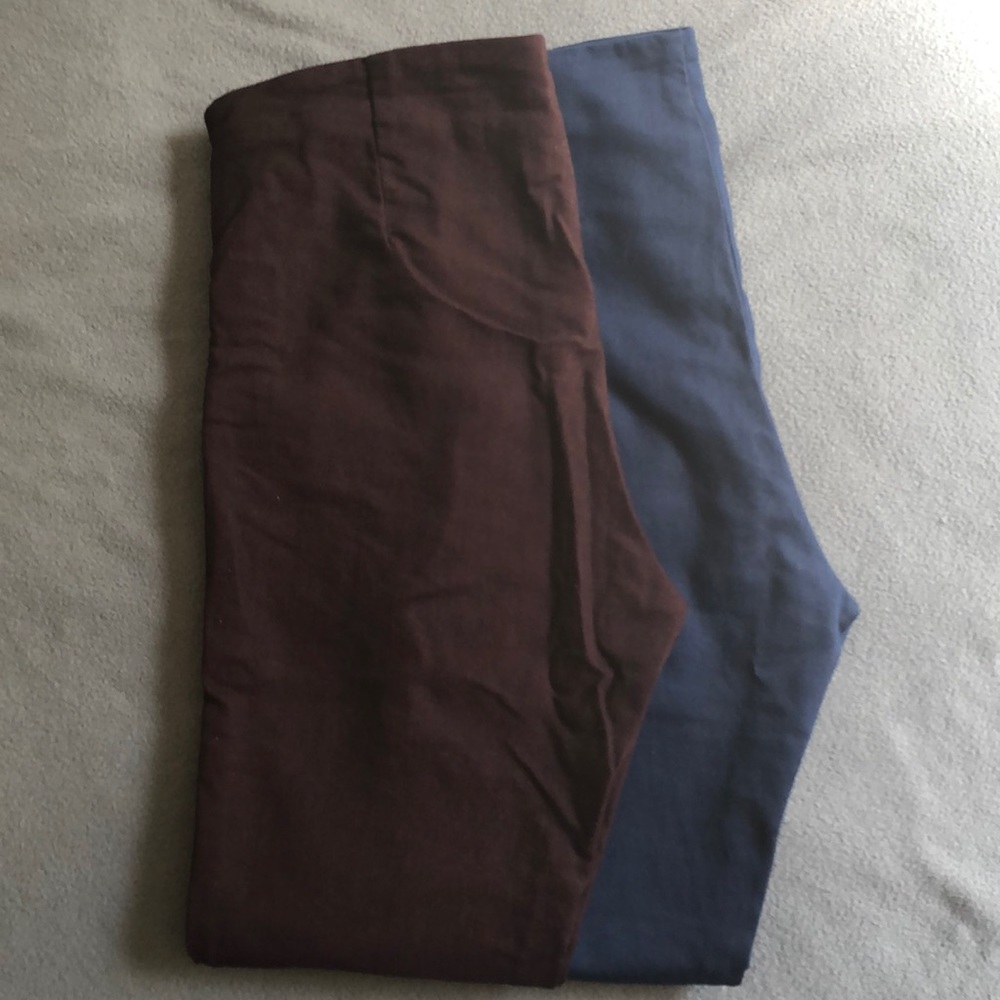 Maroon and Navy Blue Slack-like pants